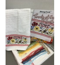 June Towel -of-the-Month, Cross Stitch